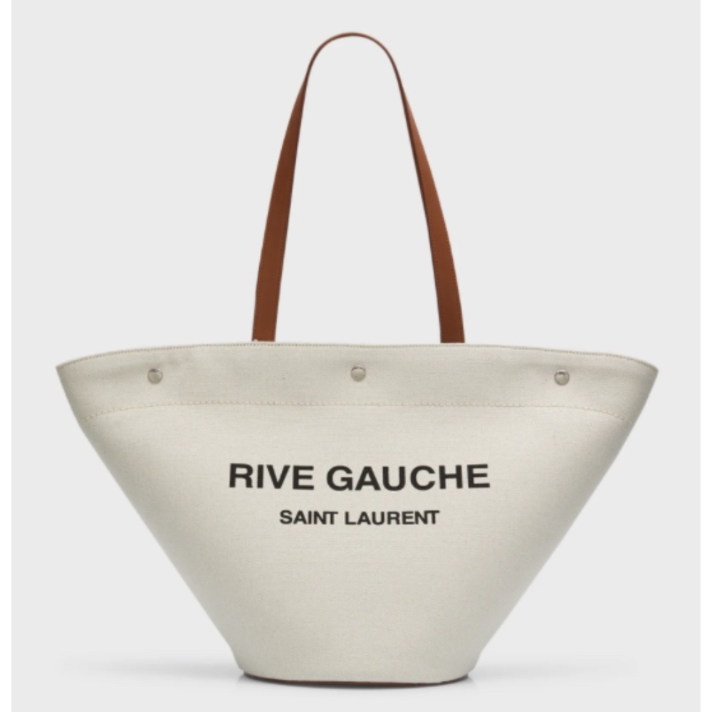 Saint Laurent Rive Gauche Cabas Tote Bag in Canvas NWOT